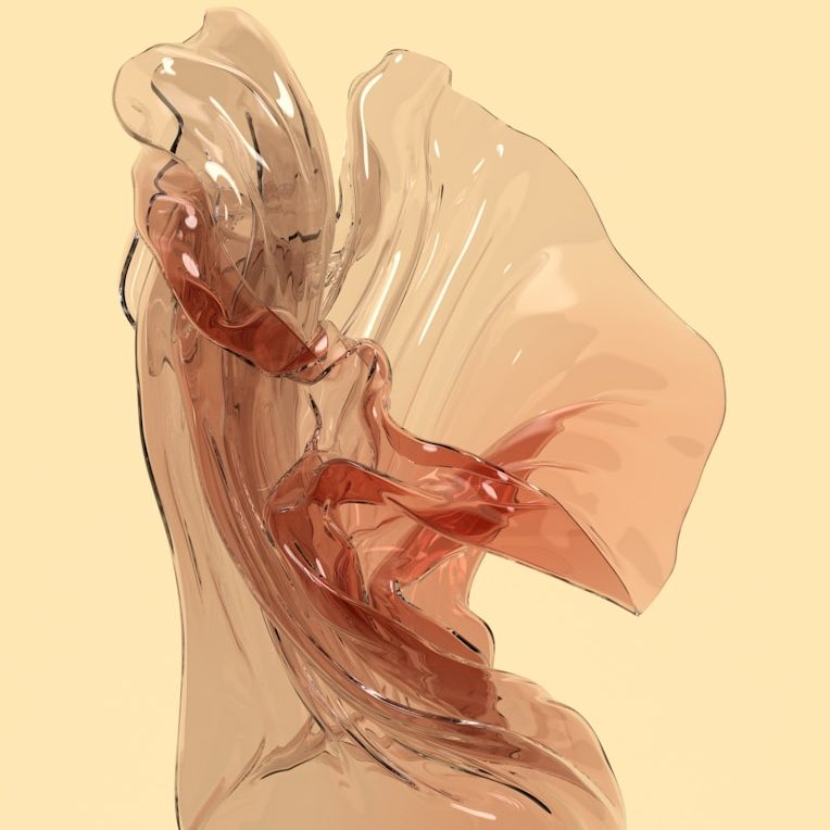 Belleza y estética funcional Escultura abstracta en tonos claros que sugiere una forma humana. Belleza y estética funcional.